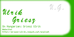 ulrik griesz business card